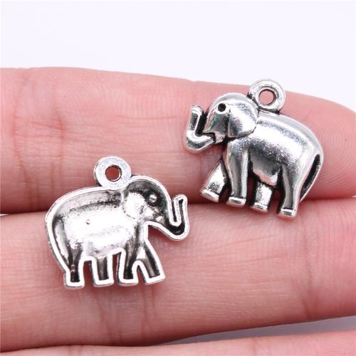 Pendentifs animaux en alliage de zinc, éléphant, Placage, DIY, plus de couleurs à choisir Vendu par PC[