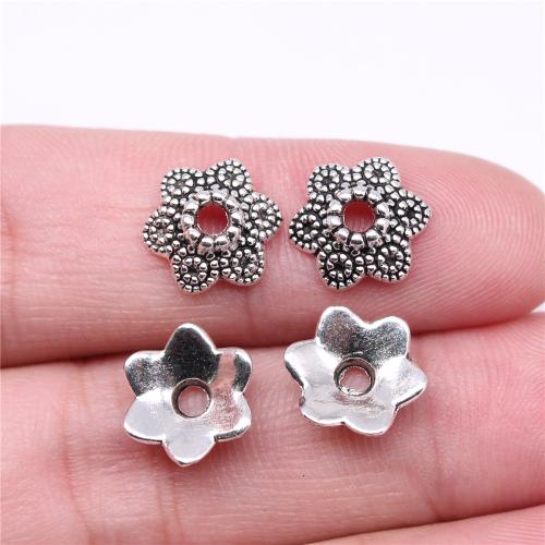 Zinc Alloy Bead Caps, Flower, plated, DIY 