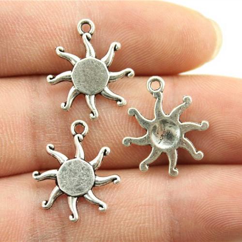 Zinc Alloy Jewelry Pendants, Sun, plated, DIY 17mm 