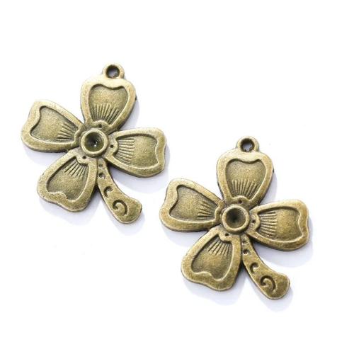 Zinc Alloy Clover Pendant, Four Leaf Clover, plated, DIY Approx [