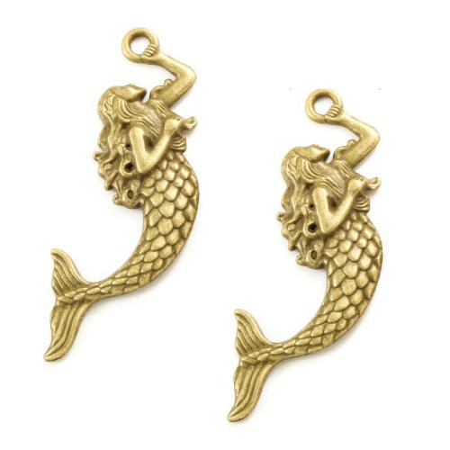 Zinc Alloy Jewelry Pendants, Mermaid, plated, DIY Approx 