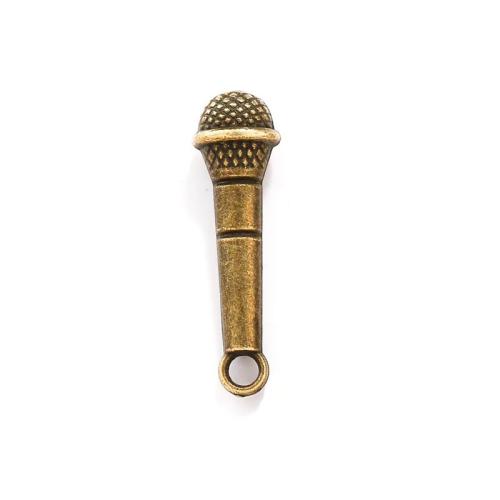 Zinc Alloy Jewelry Pendants, Microphone, plated, DIY Approx 