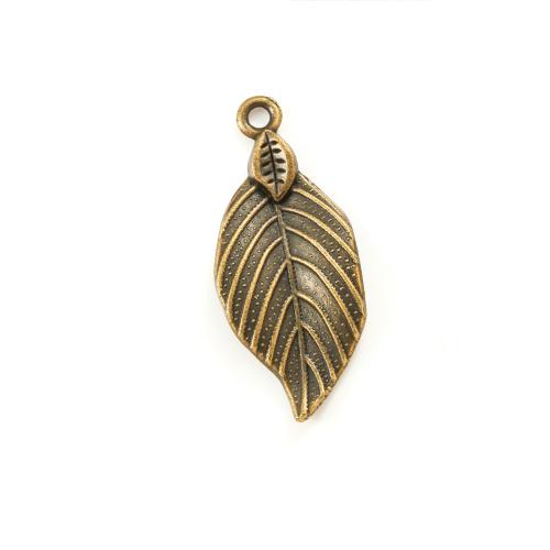 Zinc Alloy Leaf Pendants, plated, DIY Approx 