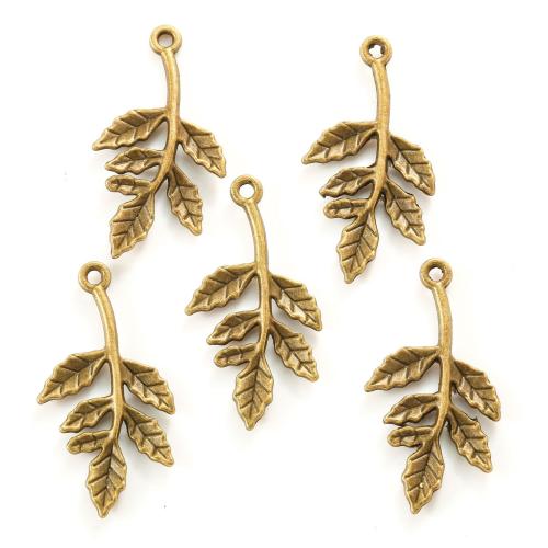 Zinc Alloy Leaf Pendants, plated, DIY Approx 