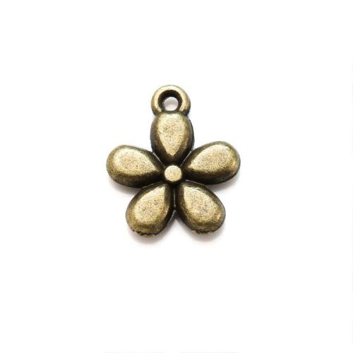 Zinc Alloy Flower Pendants, plated, DIY Approx [