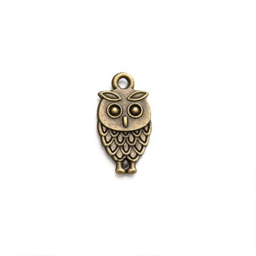 Zinc Alloy Animal Pendants, Owl, plated, DIY Approx [