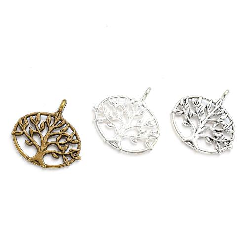 Zinc Alloy Hollow Pendants, Tree, plated, DIY Approx 