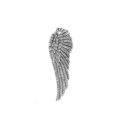 Wing Shaped Zinc Alloy Pendants, plated, DIY Approx [