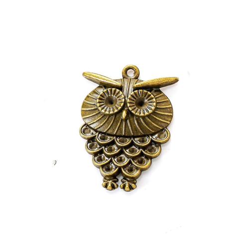 Zinc Alloy Animal Pendants, Owl, plated, DIY Approx [