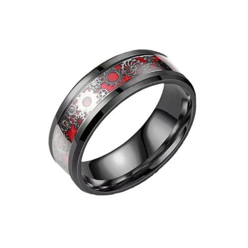 Anillo de dedo de acero Titanium de, Partículas de acero, chapado, unisexo & diverso tamaño para la opción, más colores para la opción, Vendido por UD