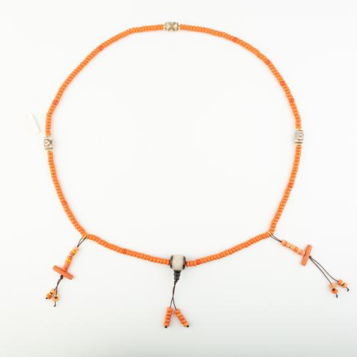 Synthetische Koralle Halskette, Folk-Stil & unisex, orange, Länge:ca. 52 cm, verkauft von PC