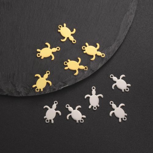 Stainless Steel Animal Pendants, 304 Stainless Steel, Turtle, Vacuum Ion Plating, DIY [