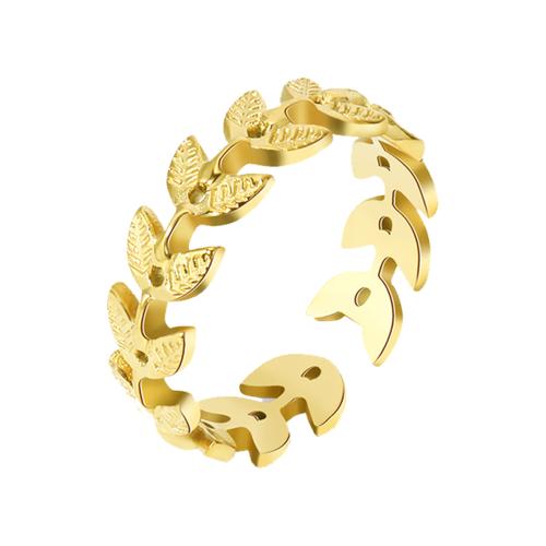 Edelstahl Fingerring, 304 Edelstahl, Weizen, 18K vergoldet, Modeschmuck & für Frau, goldfarben, verkauft von PC