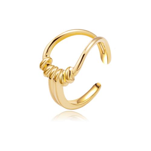 Edelstahl Fingerring, 304 Edelstahl, 18K vergoldet, Modeschmuck & für Frau, goldfarben, verkauft von PC