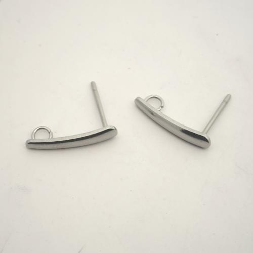 Stainless Steel Earring Stud Component, 304 Stainless Steel, DIY, original color 