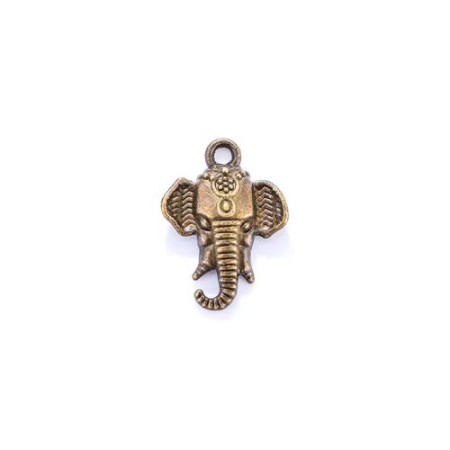 Zinc Alloy Animal Pendants, Elephant, plated, DIY Approx [