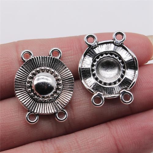 Zinc Alloy Charm Connector, antique silver color plated, DIY & 2/2 loop 