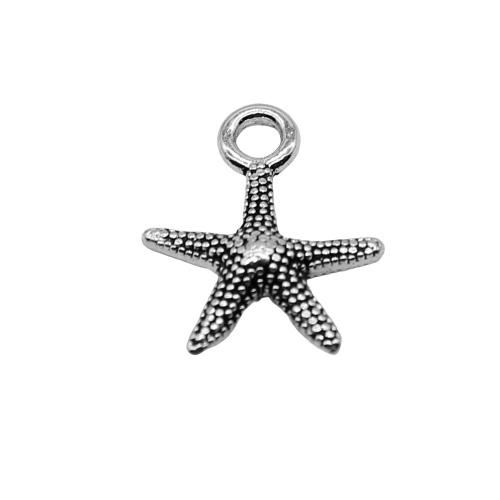 Zinc Alloy Animal Pendants, Starfish, plated, DIY [