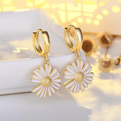 Brass Drop Earring, fashion jewelry & for woman, golden, 38mm 