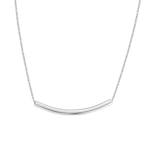 Brass Jewelry Necklace, with 5cm extender chain, fashion jewelry & for woman, silver color Approx 40 cm 