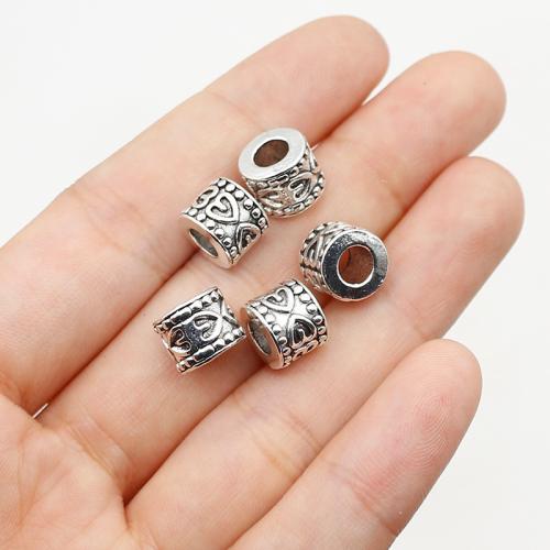 Zinc Alloy Large Hole Beads, silver color plated, DIY Approx 4mm, Approx 