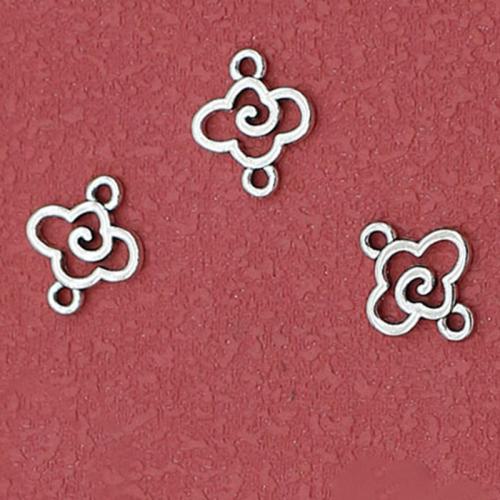 Zinc Alloy Charm Connector, Cloud, silver color plated, DIY & 1/1 loop Approx 1mm, Approx 