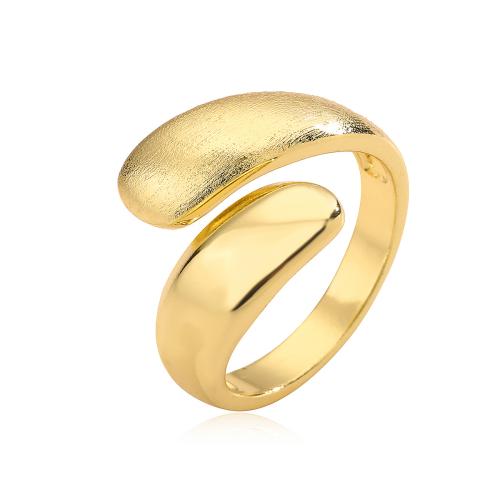 Messing Fingerring, goldfarben plattiert, Modeschmuck, goldfarben, Ring inner diameter:17 ~19mm, verkauft von PC