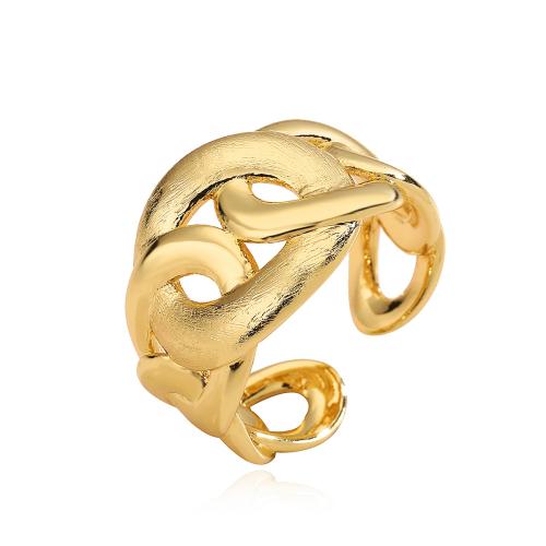 Messing Fingerring, goldfarben plattiert, Modeschmuck, goldfarben, Ring inner diameter:17 ~19mm, verkauft von PC