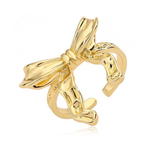 Messing Fingerring, goldfarben plattiert, Modeschmuck, goldfarben, Ring inner diameter:16 ~18mm, verkauft von PC