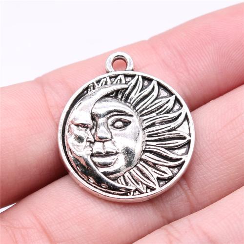 Zinc Alloy Jewelry Pendants, Round, plated, DIY 