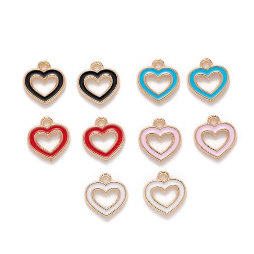 Zinc Alloy Enamel Pendants, Heart, DIY 