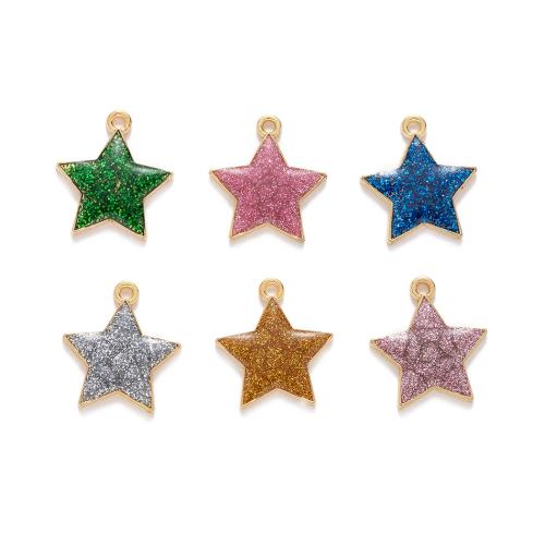 Zinc Alloy Enamel Pendants, Star, DIY 