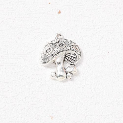 Zinc Alloy Jewelry Pendants, mushroom, silver color plated, DIY Approx 