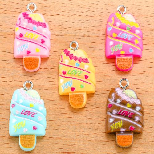 Imitation Food Resin Pendants, Ice Cream, DIY 