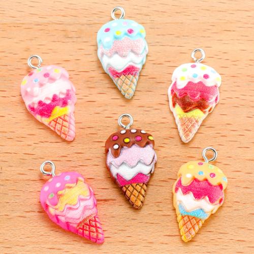 Imitation Food Resin Pendants, Ice Cream, DIY 