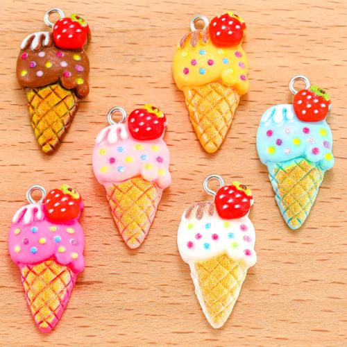 Imitation Food Resin Pendants, Ice Cream, DIY 