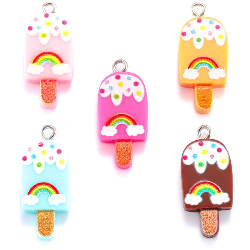 Imitation Food Resin Pendants, Ice Cream, DIY 