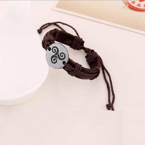 PU Leather Cord Bracelets, with Zinc Alloy, fashion jewelry & Unisex, mixed colors, The strip is 1.2CM wide, 17CM long, and the drawstring is 9-10CM long 