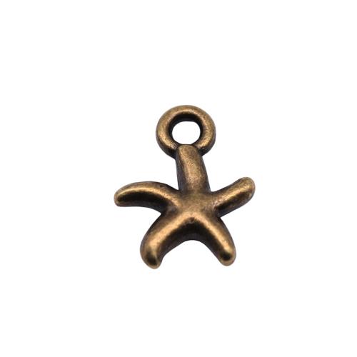 Zinc Alloy Animal Pendants, Starfish, plated, DIY 