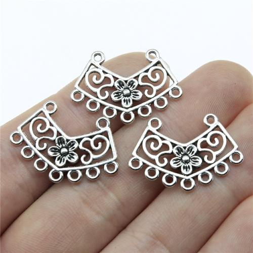 Zinc Alloy Charm Connector, plated, 2/7loop & DIY 