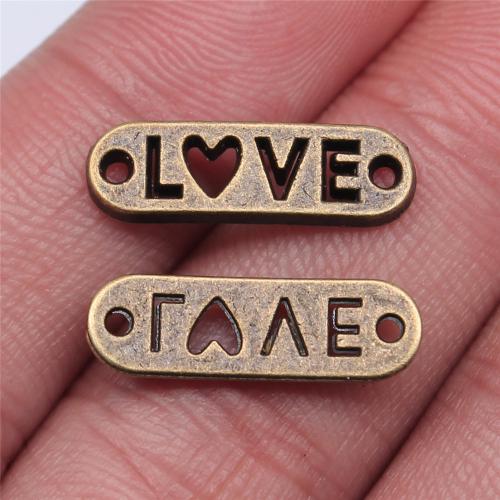 Zinc Alloy Charm Connector, Alphabet Letter, plated, DIY & 1/1 loop 