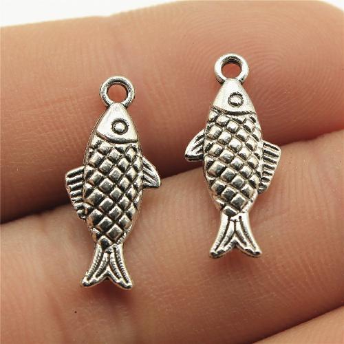 Zinc Alloy Animal Pendants, Fish, plated, DIY 