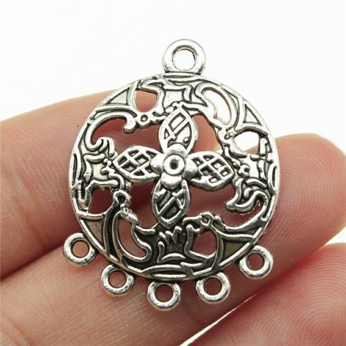 Zinc Alloy Charm Connector, antique silver color plated, DIY & 1/5 loop 