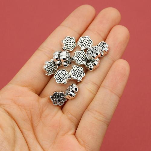 Zinc Alloy Spacer Beads, Chinese Knot, silver color plated, DIY Approx 1.5mm, Approx [