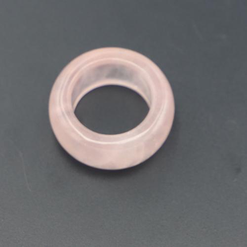 Bague en quartz, quartz rose, beignet, unisexe, rose, 12mm Vendu par PC