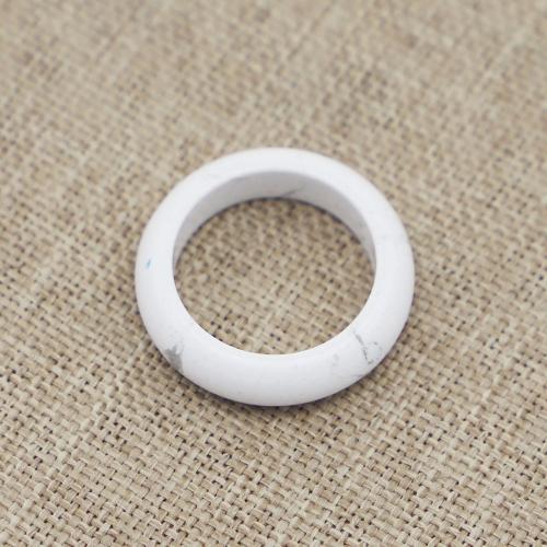 Edelstein Fingerring, Magnesit, Kreisring, Modeschmuck & verschiedene Größen vorhanden & für Frau, weiß, 6mm, verkauft von PC