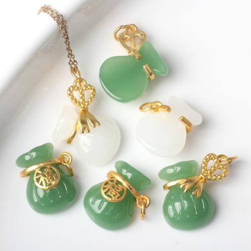 Zink Legierung Murano Anhänger, Zinklegierung, mit Lampwork, Geldsack, goldfarben plattiert, DIY & verschiedene Stile für Wahl, keine, 12x16mm, 100PCs/Tasche, verkauft von Tasche[