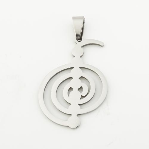 Pendentifs en acier inoxydable, Acier inoxydable 304, Placage de couleur argentée, DIY, argent Environ 4mm, Vendu par PC