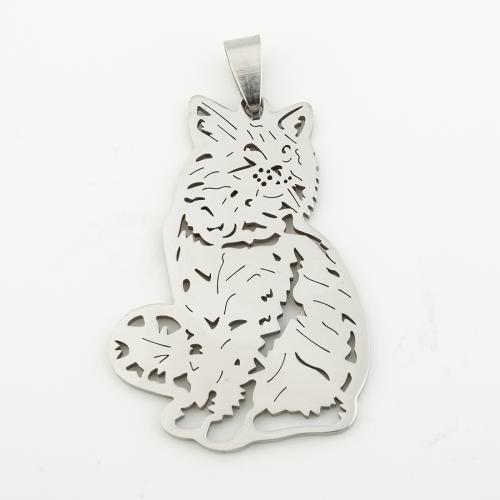 Stainless Steel Animal Pendants, 304 Stainless Steel, silver color plated, DIY, silver color Approx 4mm 