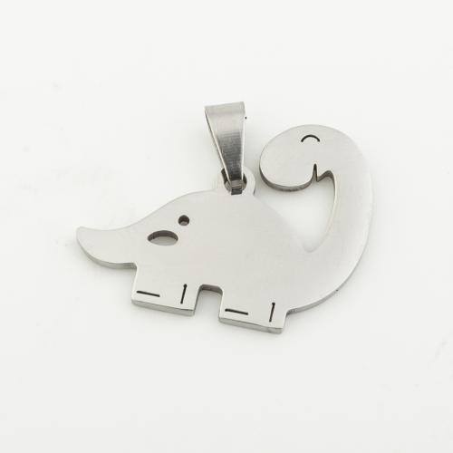 Stainless Steel Animal Pendants, 304 Stainless Steel, silver color plated, DIY, silver color Approx 4mm 